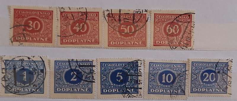Czechoslovakia 1928  Postage Due 9 Used stamps