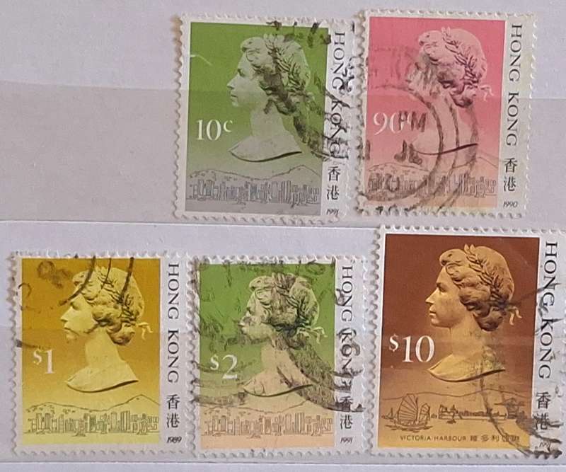 Hong Kong 1987-90 Elizabeth II 5 Used stamps