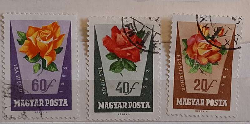 Hungary 1962 Roses 3 Used Hinged stamps