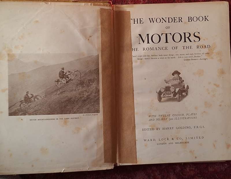 The Wonder Book of Motors: The Romanc of the Road Hardcover