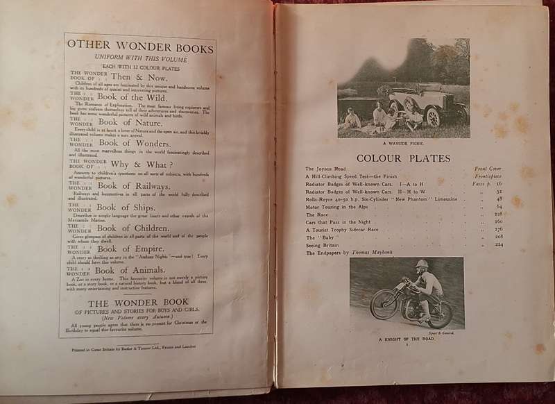 The Wonder Book of Motors: The Romanc of the Road Hardcover
