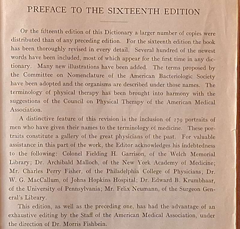 The American Illustrated Medical Dictionary by W A Newman Dorland Soft cover 1932