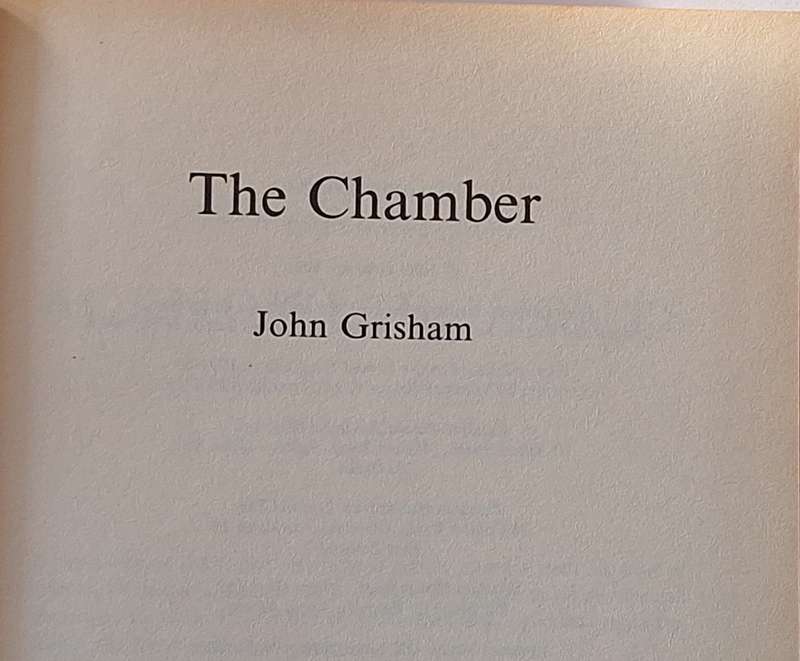 The Chamber by John Grisham Hardcover 1994