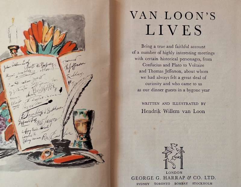 Van Loon's Lives by Hendrik Willem van Loon Hardcover 1947 Reprint