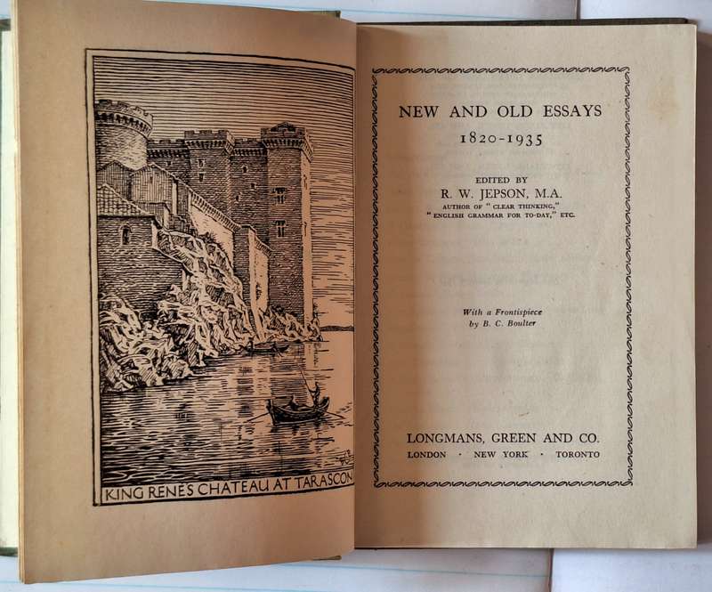 New and Old Essays 1820-1935 Ed: R W Jepson Hardcover 1941