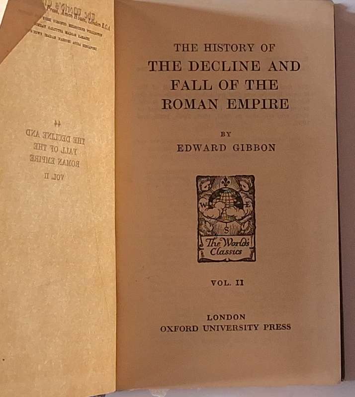 The Decline and Fall of the Roman Empire Vol II by Edward Gibbon Hardcover