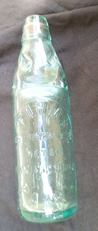 Vintage Codd Bottle Forman Mineral Water Manufacturing Paarl