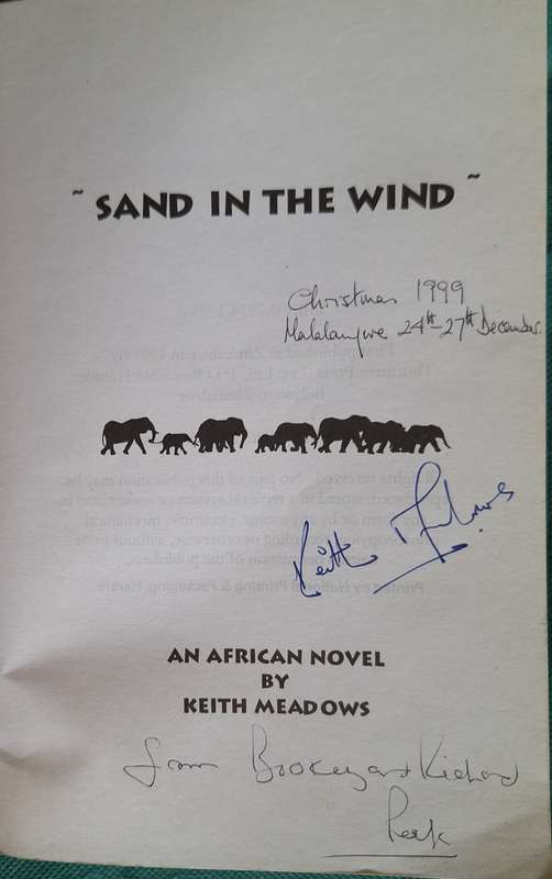 Sand in the Wind by Keith Meadows Paperback Signed copy