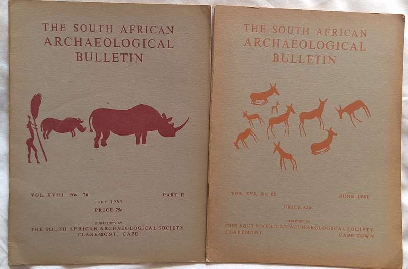 The South African Archaeological Bulletin Vol.XVI No.62 June 1961 and Vol.XVIII No.70 July 1963