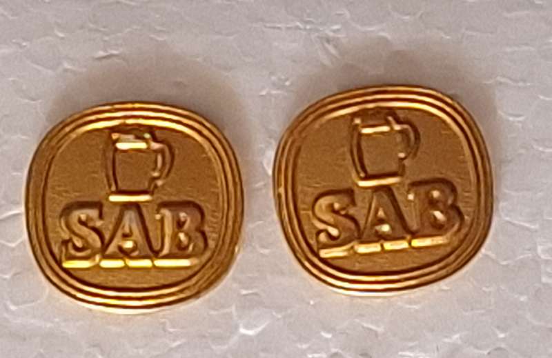 Pair SAB Plated Cufflinks (South African Breweries)