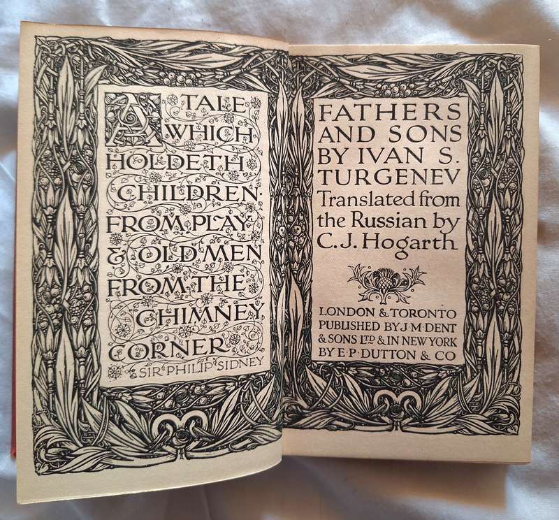 Fathers and Sons by Ivan S Turgenev Transl from Russian by C J Hogarth Hardcover