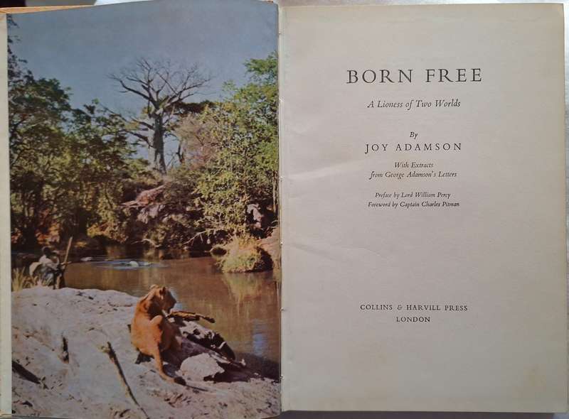 Born Free by Joy Adamson Hardcover 1961 Eleventh Impression