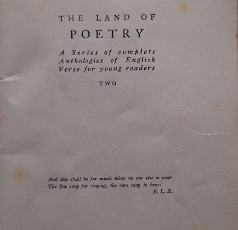 The Land of Poetry (Vol Two) by Wentworth Hill & H G Wood Softcover Reprint 1959