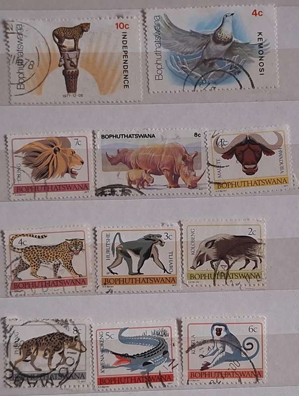 Bophuthatswana Theme: Animals/Wild Life 11 Used stamps