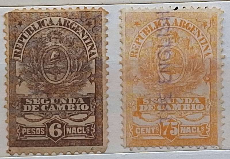Argentina Undated General Revenue Fiscal 2 Used stamps
