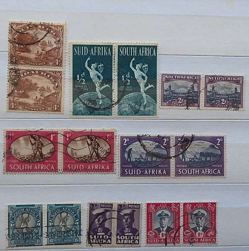 Union of South Africa Mixed Lot of 8 Used pairs