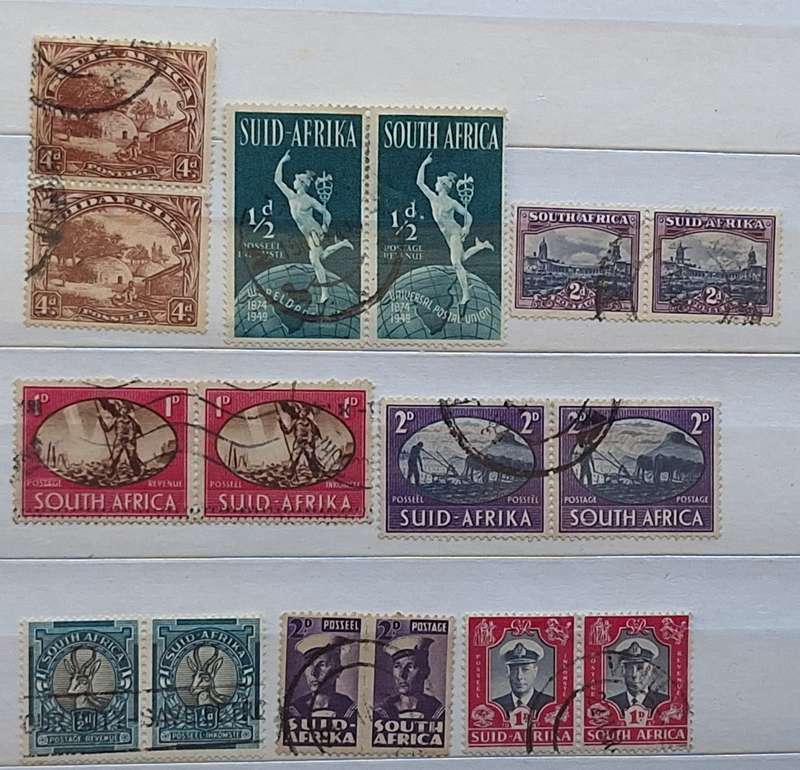 Union of South Africa Mixed Lot of 8 Used pairs
