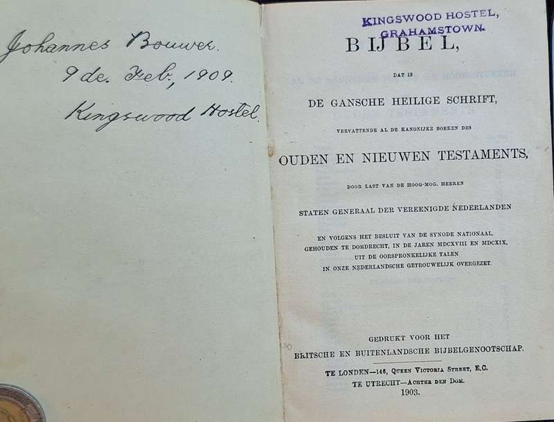 Bijbel De Gansche Heilige Schrift Ouden en Neiuwen Testaments 1903