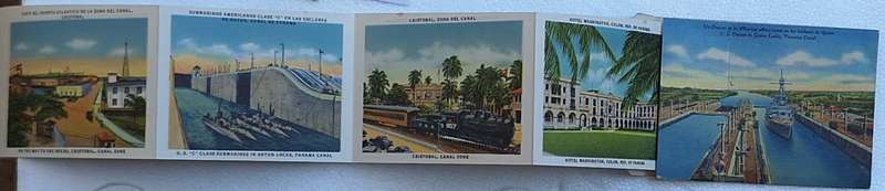 Vintage 1941 Souvenir Of PANAMA CANAL Fold - Out Pictures Unused