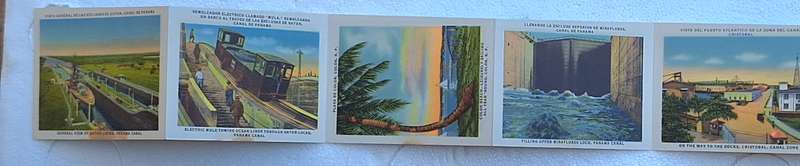 Vintage 1941 Souvenir Of PANAMA CANAL Fold - Out Pictures Unused