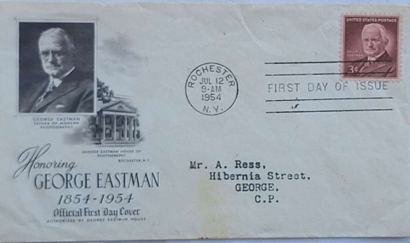 USA 1954 Honoring George Eastman Official FDC