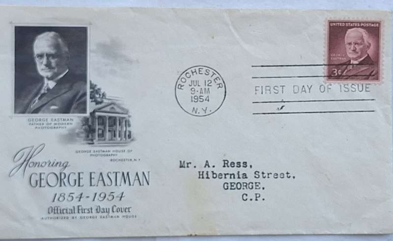 USA 1954 Honoring George Eastman Official FDC
