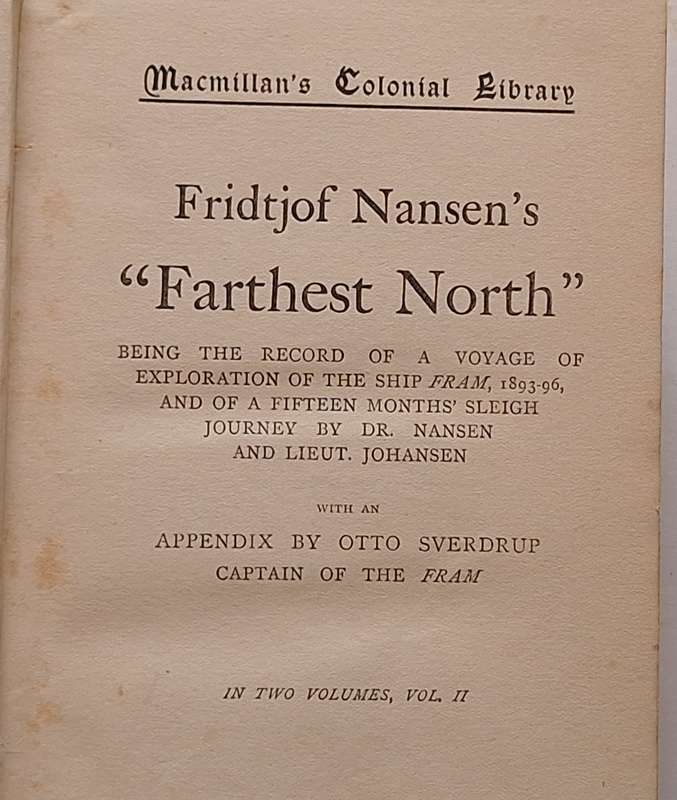 Farthest North by Fridtjof Nansen Hardcover 1897 Vol 1 and 2