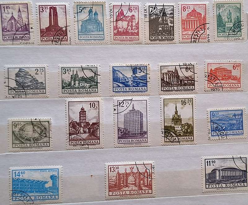 Romania 1972 Buildings Set of 20 Used stamps