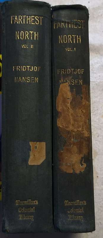 Farthest North by Fridtjof Nansen Hardcover 1897 Vol 1 and 2