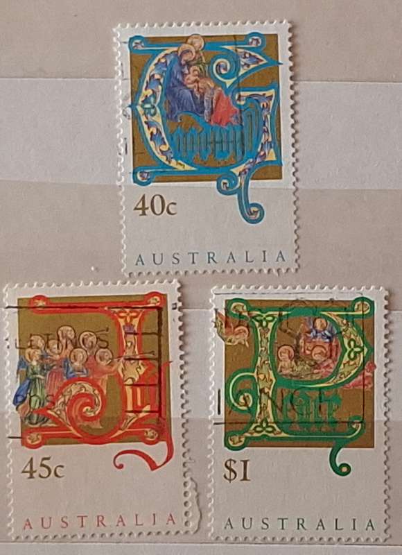 Australia 1993 Christmas Set of 3 Used Hinged stamps