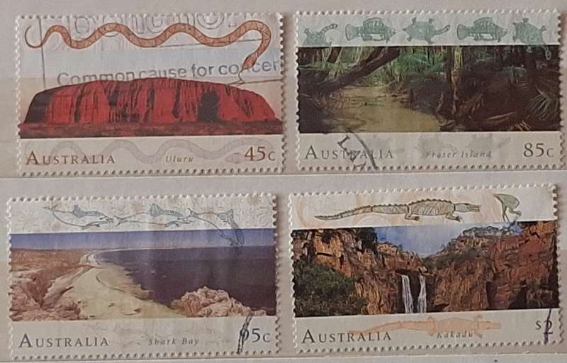 Australia 1993 World Heritage Sites Set of 4 Used Hinged stamps