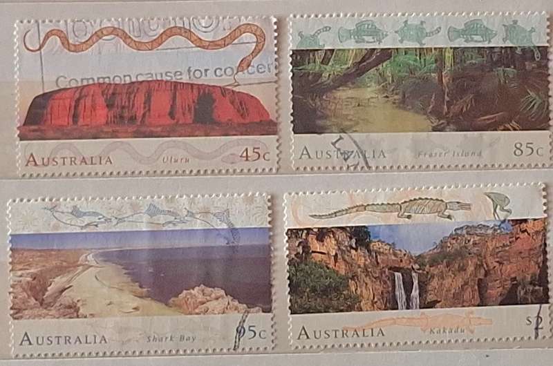 Australia 1993 World Heritage Sites Set of 4 Used Hinged stamps