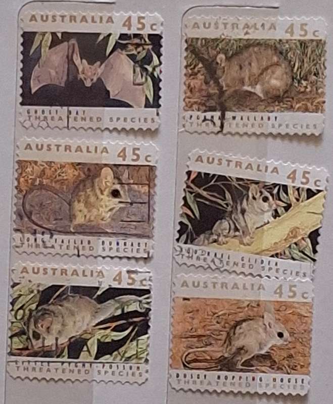 Australia 1992 Threatened Species Set of 6 Used Hinged stamps