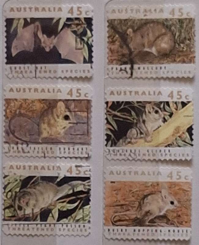 Australia 1992 Threatened Species Set of 6 Used Hinged stamps