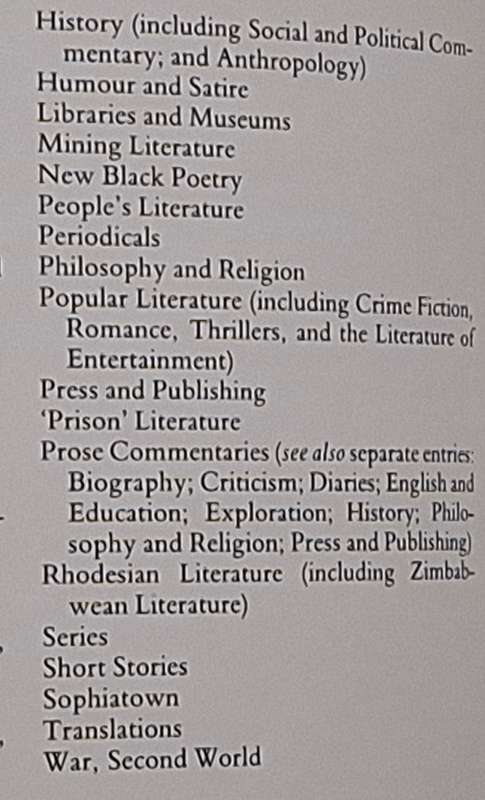 Companion to South African English Literature Hardcover 1986