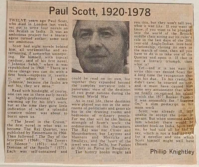 A Division of the Spoils by Paul Scott Hardcover 1975
