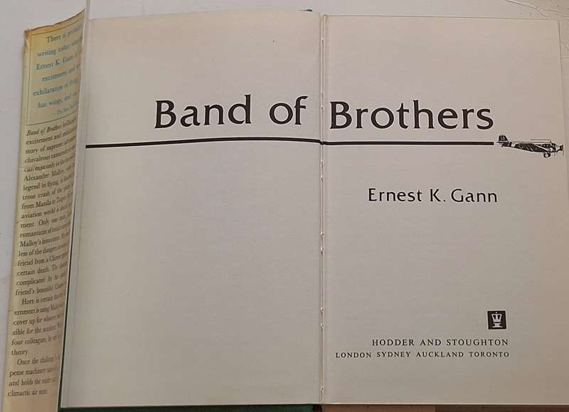 Band of Brothers by Ernest K Gann Hardcover 1974