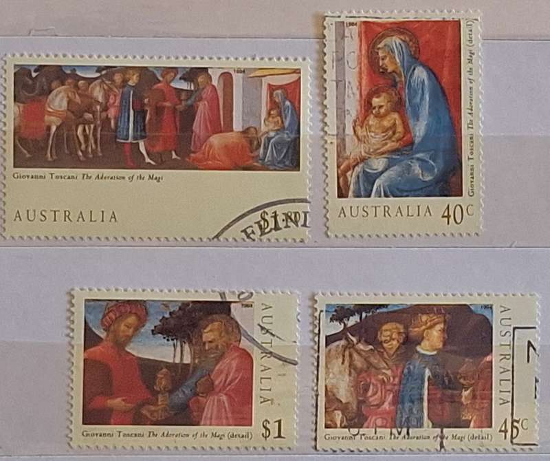 Australia 1994 Christmas Set of 4 Used Hinged stamps