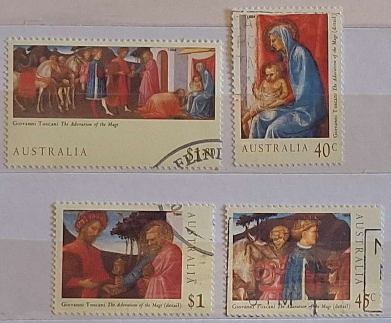 Australia 1994 Christmas Set of 4 Used Hinged stamps