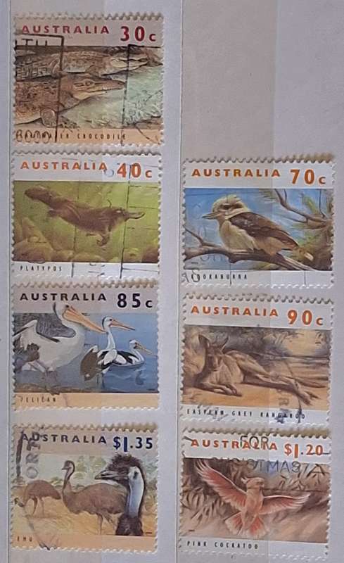 Australia 1994 Australian Wildlife Set of 7 Used Hinged stamps