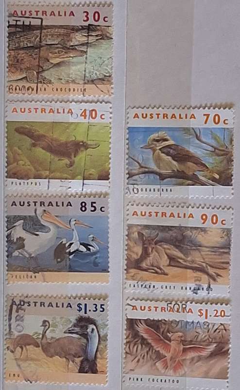 Australia 1994 Australian Wildlife Set of 7 Used Hinged stamps