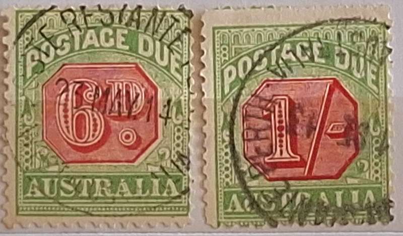 Australia Postage Due 2 Used hinged stamps