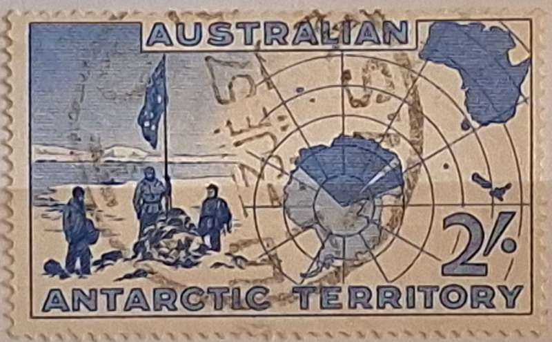 Australia 1957 Antarctic exploration 1 Used Hinged stamp