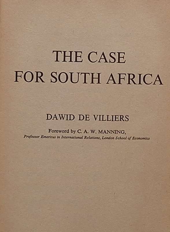 The Case for South Africa by Dawid de Villiers Paperback