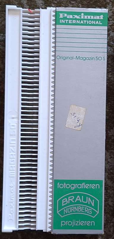 2 Braun Paximat Slide Trays (50's) Made in W Germany