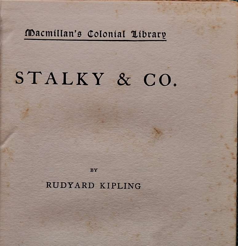 Stalky & Co by Rudyard Kipling Hardcover 1899