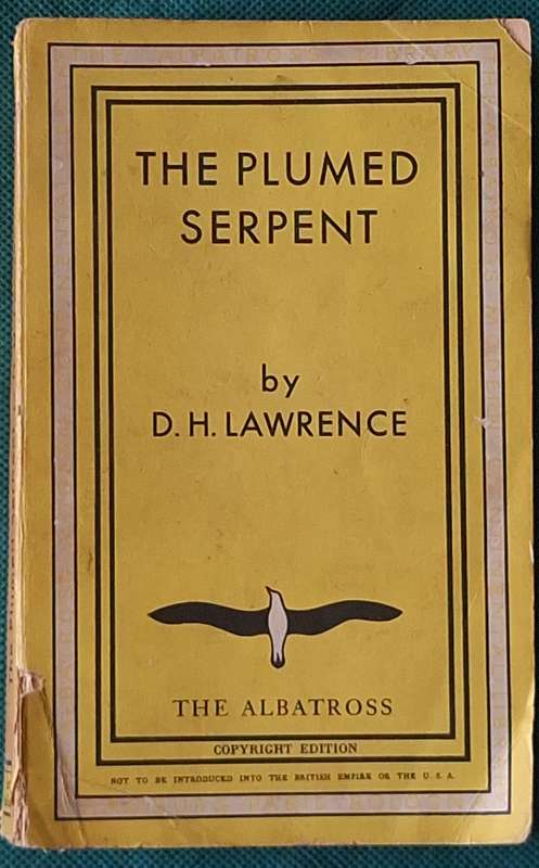 The Plumed Serpent by D H Lawrence Paperback 1936 Vintage ALBATROSS Book