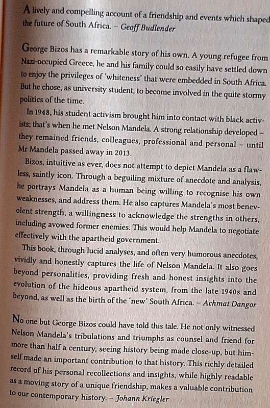 65 Years of Friendship: A Memoir of my friendship with Nelson Mandela by George Bizos Paperback