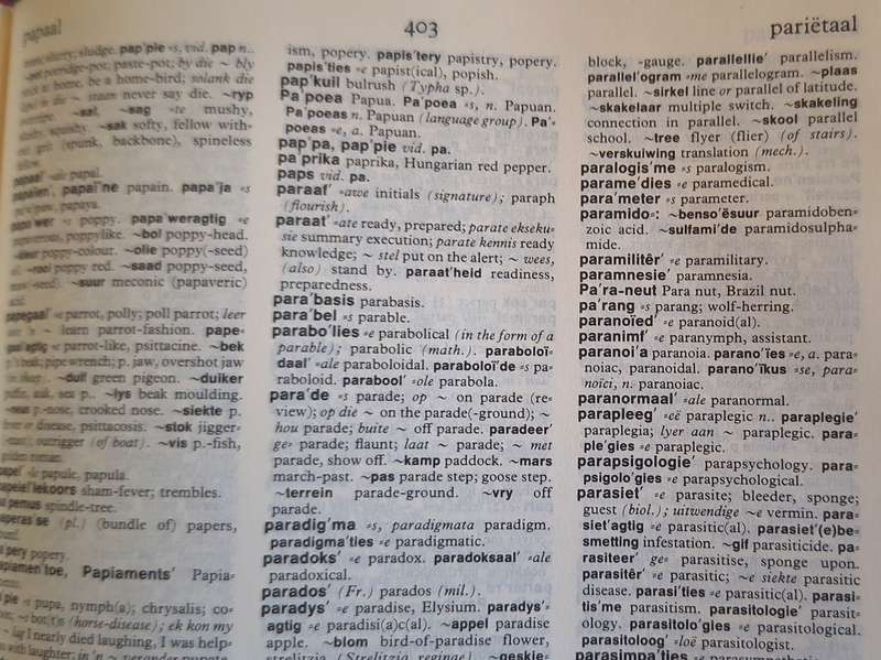 Tweetalige Woordeboek Bilingual Dictionary by Bosman, Van Der Merwe, Hiemstra Hardcover 1986 3rd Imp