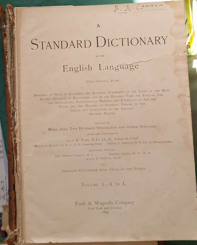 Standard Dictionary of the English Language  Large Hardcover  1899